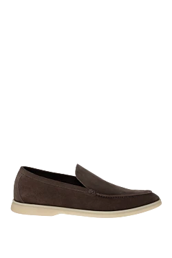 Nubuck loafers for men brown