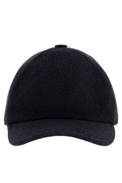 Cashmere cap for men gray