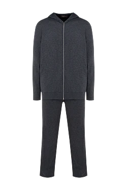 Men's gray cashmere and cotton walking suit