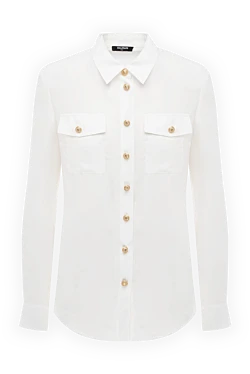 Women's white silk shirt