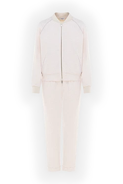 Walking suit made of cotton and elastane for women beige