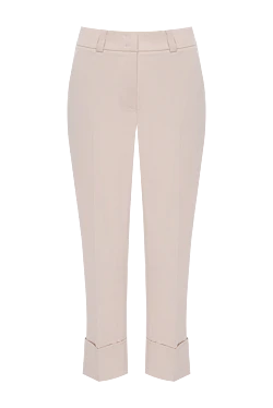 Pants of their cotton and elastane women's beige