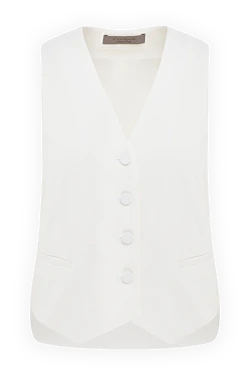 Women's white polyester and elastane vest