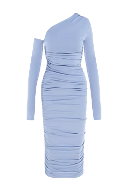 Платье из полиэстера и эластана голубое