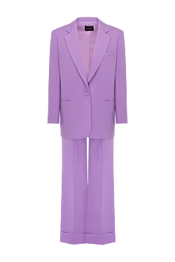 Women's purple suit with polyester trousers