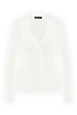 Cardigan made of cotton for women white