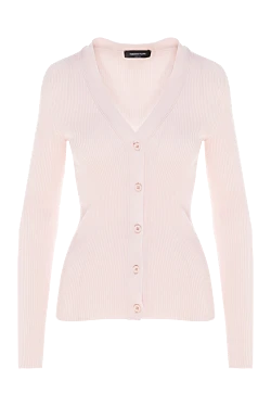 Women's pink cotton cardigan