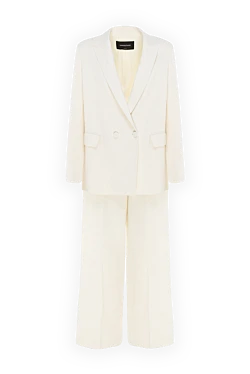 Suit with trousers for women white