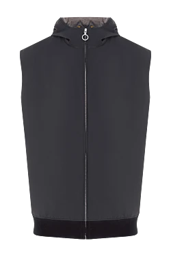 Nylon and cashmere vest for men black