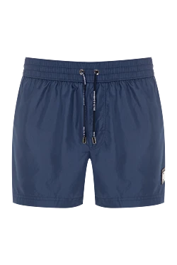 Blue polyester beach shorts for men