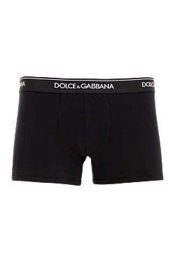 Men's cotton boxers in black.