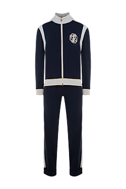 Костюм прогулянковий з бавовни та еластану синій