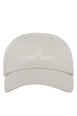 Cotton cap for men, beige