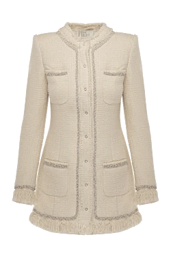 Knitted dress for women beige