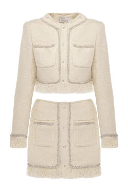 Suit with a skirt for women beige