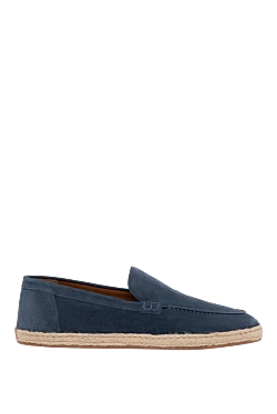 Nubuck loafers for men blue