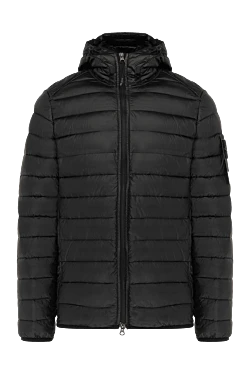 Black polyamide jacket for men