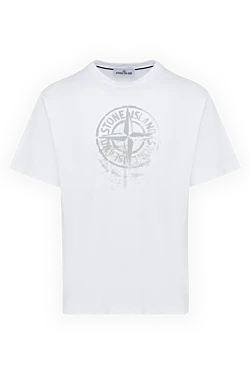 Men's white cotton T-shirt