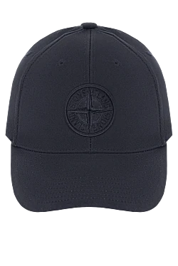 Men's black cotton cap