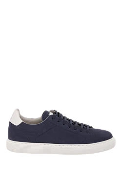 Blue nubuck sneakers for men