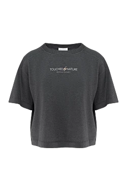 Women's gray cotton T-shirt