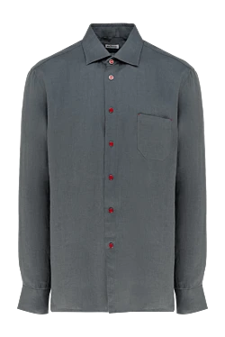 Men's gray linen shirt