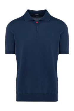 Men's blue cotton polo