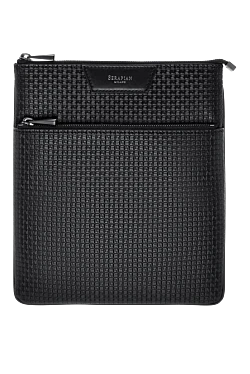 Shoulder bag made of genuine leather black for men