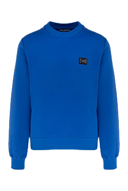 Cotton sweatshirt for men blue