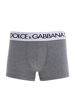 Gray boxer briefs for men made of cotton and elastane