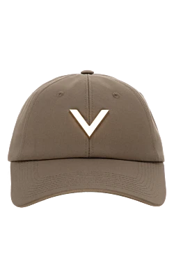 Beige cotton and elastane cap for women