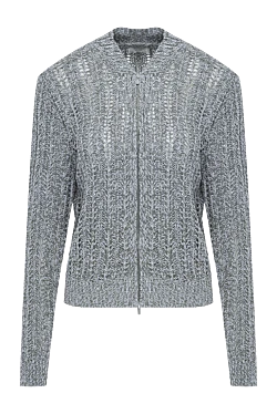 Cardigan made of cotton and polyester for women gray