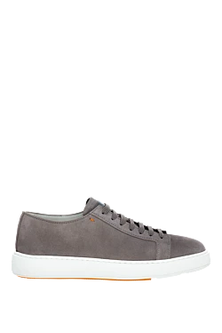 Men's gray suede sneakers