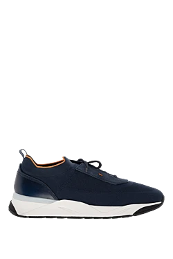 Polyester blue sneakers for men