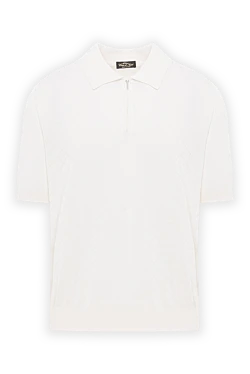 Чоловіче біле шовкове поло