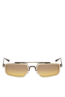 Yellow metal sunglasses for men