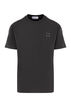 Gray cotton T-shirt for men