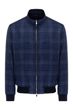 Men's blue checked jacket