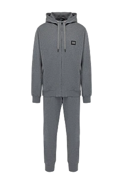 Gray men's walking suit made of cotton