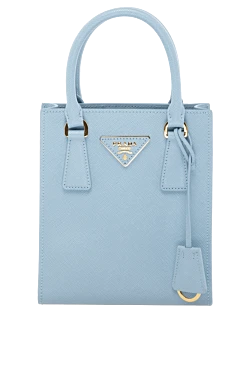 Women's blue genuine leather bag