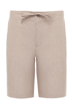 Men's beige linen shorts