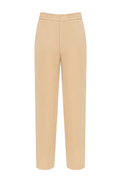 Beige men's trousers made of linen and silk