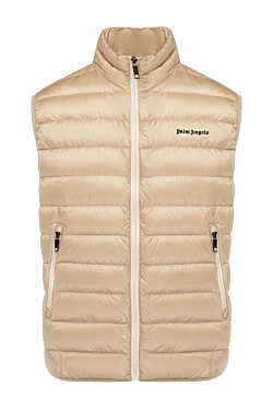 Beige men's vest made of polyamide