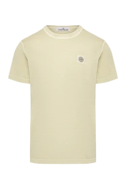 Beige cotton T-shirt for men