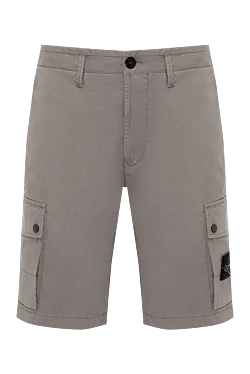 Men's gray shorts made of cotton and elastane