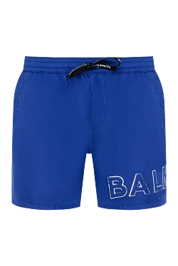 Blue men's beach shorts made of polyester