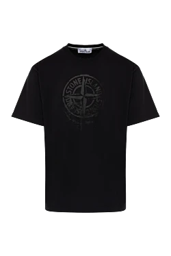 Men's black cotton T-shirt