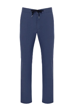 Blue men's pants made of wool