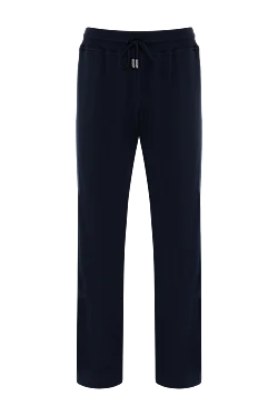 Blue men's pants made of wool