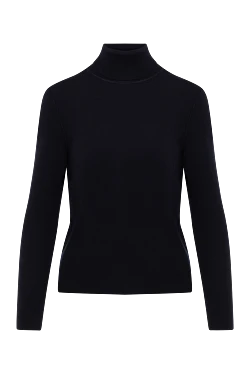 Women's black cashmere and silk golf